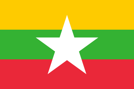 Neue Flagge Myanmars