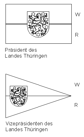 Brandenburg-Fahne-Ausleger mit Wappen bei Deitert