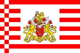 Bremen Staatsflagge mit Flaggenwappen