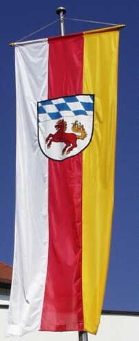WildeBabsKLBT D06 Bayern Herz Bundesland Schrift weiß Fahne Flagge